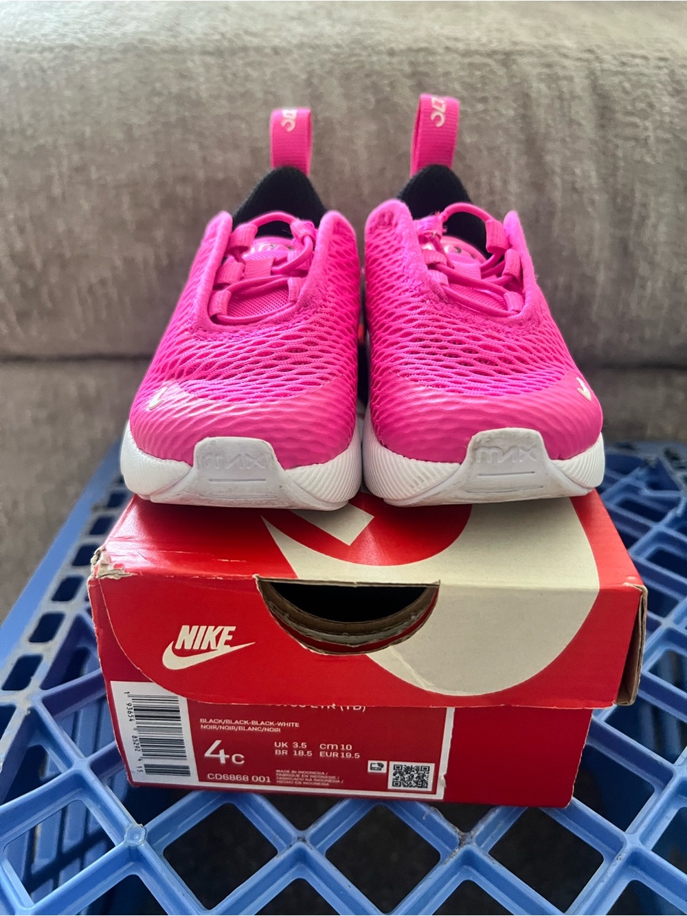 Nike Kids Hot Pink Slip-On Mesh Sneakers